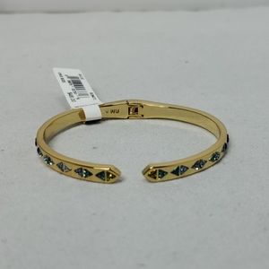 Rebecca minkoff gold multi stone open bracelet